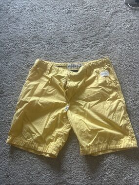 Aeropostale Bright Yellow Casual Cotton Shorts